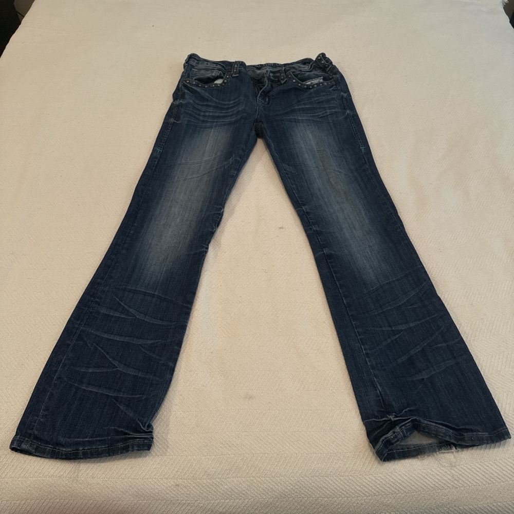 Cowgirl Tuff Dark Blue Flare Jeans